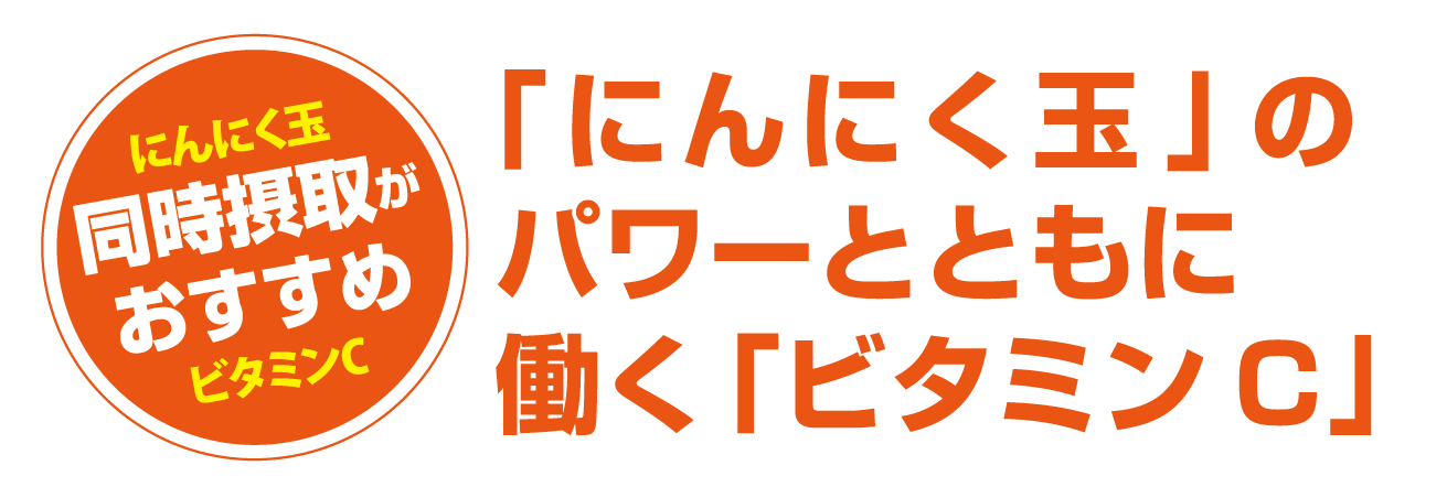 「にんにく玉」の パワーとともに 働く「ビタミンC」